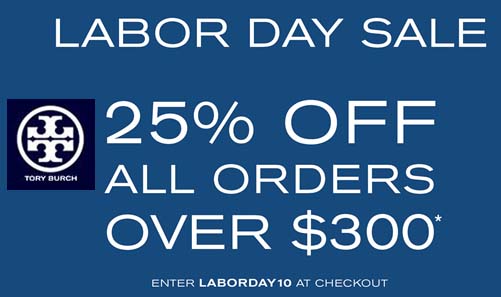 tory burch labor day discount code promotional code
